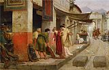 Ettore Forti Merchant in Pompeii painting